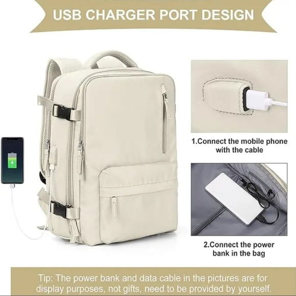 Travel Backpack ? Carry On with USB Charging Port Shoe Pouch TSA Approved main image 5
